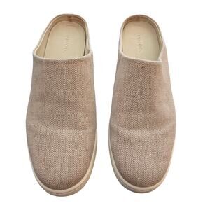 Vince Vianne Canvas Mule Size 10 Neutral Casual Slip On Sneaker Preppy Nautical